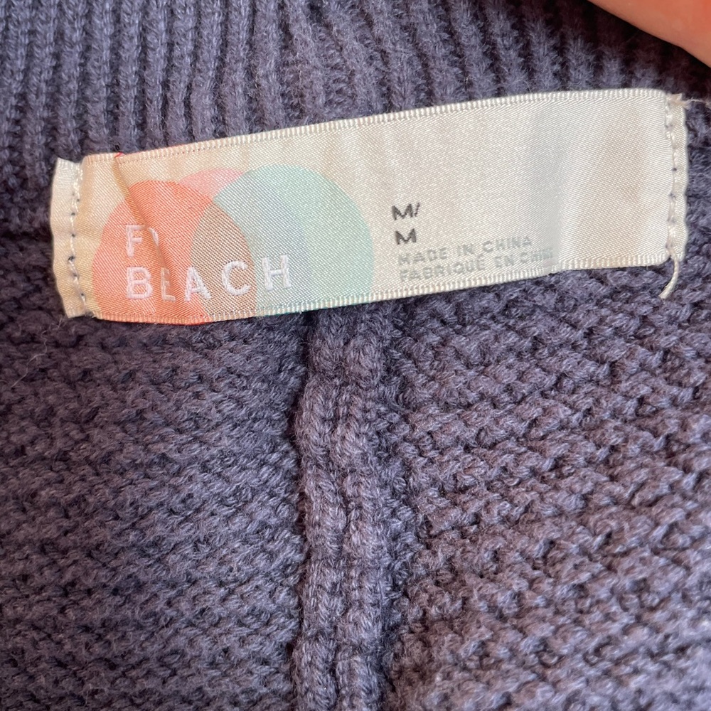 Free People FP Beach Hailee Knit Pants Jogger Balloon Medium navy blue - Picture 4 of 9
